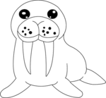 Walrus - Animals & Birds - Coloring Pages - aKidsSite.com
